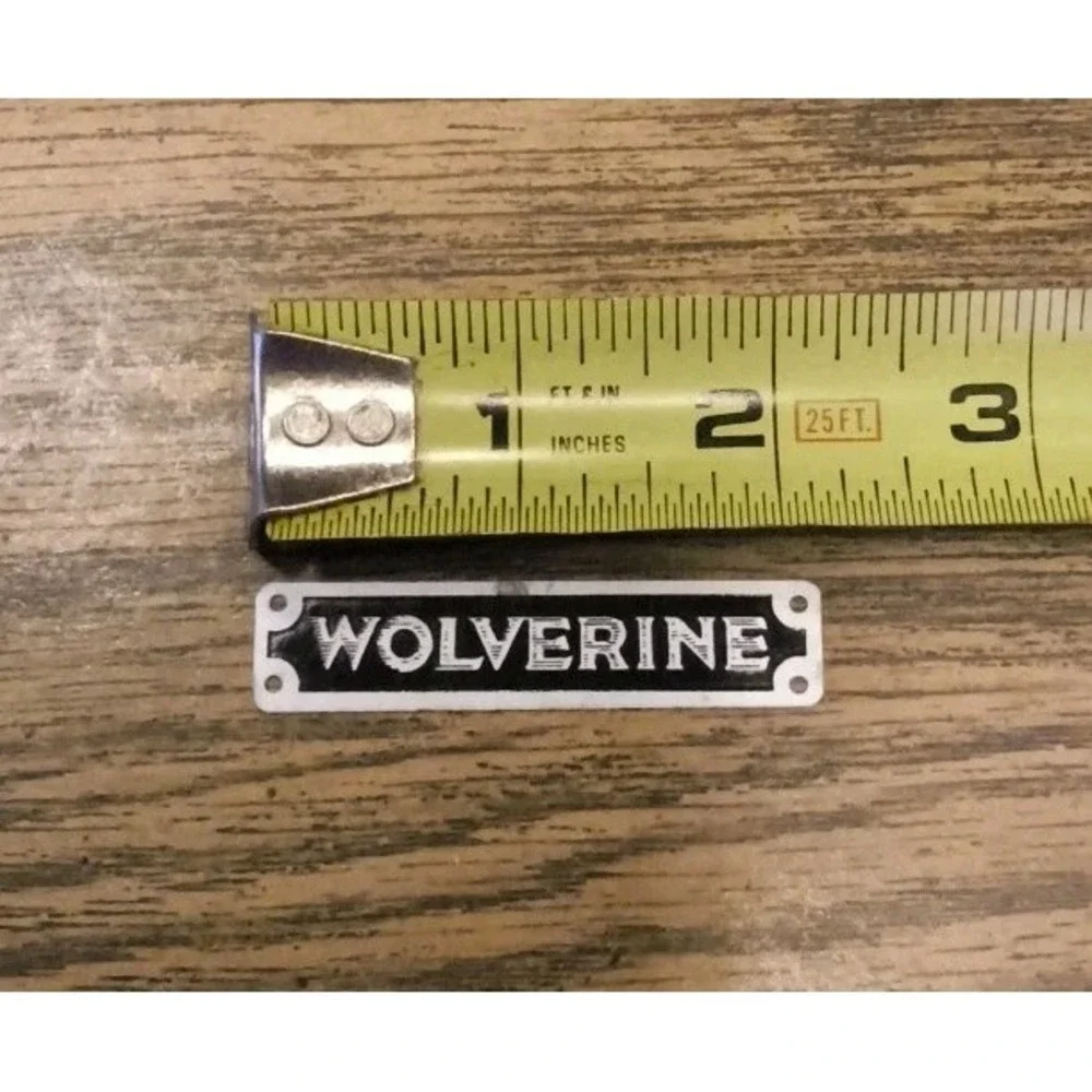 Vintage Original Wolverine Boots Shoes Metal Advertising Tag